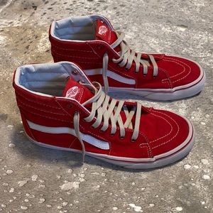 Red Vans High Tops